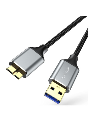 Cable Micro B USB 3.0 CLAVOOP 0.46m 5 Gbps Alta Velocidad