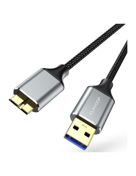 Cable Micro B USB 3.0 CLAVOOP 0.46m 5 Gbps Alta Velocidad