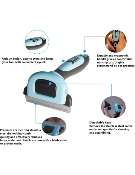 Cepillo y Peine para Gatos y Perros Petgle 2.5" Ecológico