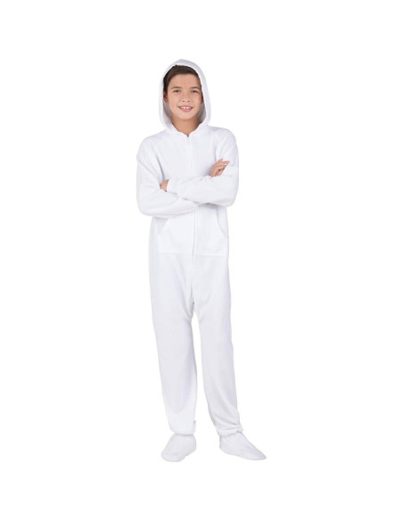 Pijamas con pies para bebés - Sudadera de forro polar blanco
