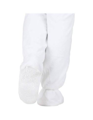 Pijamas con pies para bebés - Sudadera de forro polar blanco