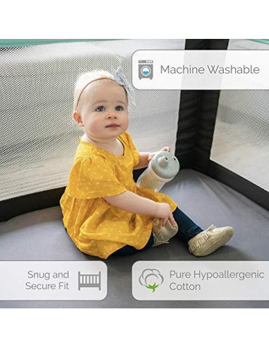 Sábana Cuadrada 100% Algodón SheetWorld 36x36 Azul Orgánico