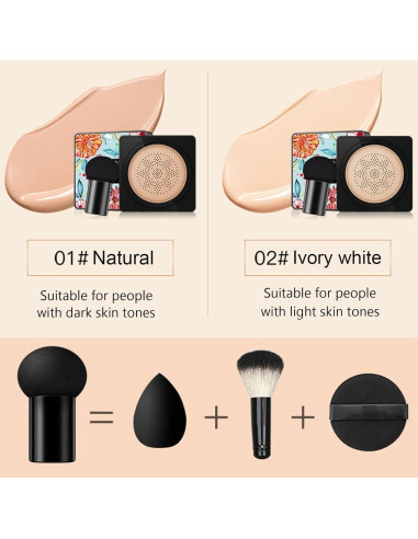 Crema CC de Cojín de Aire EdmEr - Corrector Hidratante A-Marfil