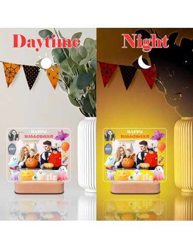 Luz Nocturna Personalizada Halloween TUANUS - Marco Acrílico 25.4x20.3cm