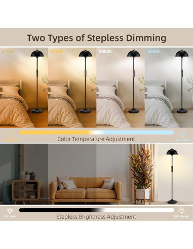 Lámpara de Pie Inteligente GDRKNP 165 cm Control Remoto