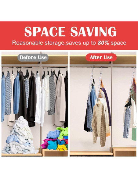 Perchas Ahorradoras de Espacio Genérico 3 Paquetes Metal 25.9cm