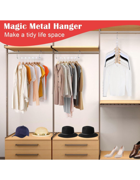 Perchas Ahorradoras de Espacio Genérico 3 Paquetes Metal 25.9cm