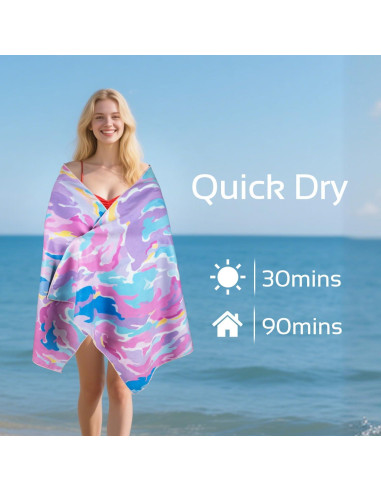 Juego de Toallas de Playa Vimorco 2 Piezas Secado Rápido 183x79cm