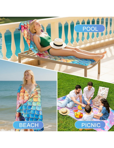 Juego de Toallas de Playa Vimorco 2 Piezas Secado Rápido 183x79cm