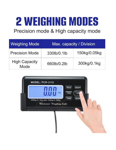 Balanza Postal Digital Charmline 299.37kg Acero Inoxidable 38.1x30.5cm