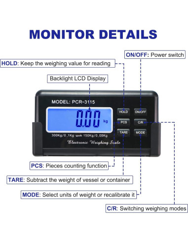 Balanza Postal Digital Charmline 299.37kg Acero Inoxidable 38.1x30.5cm