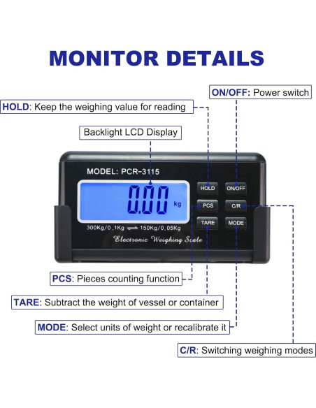 Balanza Postal Digital Charmline 299.37kg Acero Inoxidable 38.1x30.5cm