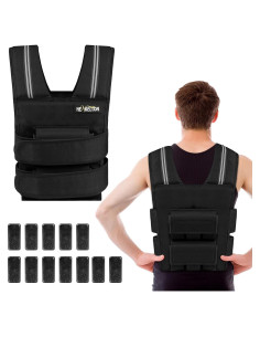 Chaleco con peso ajustable Henkelion 10.9kg Negro