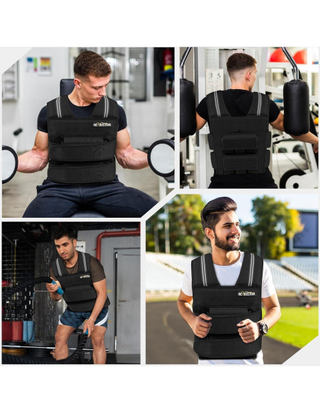 Chaleco con peso ajustable Henkelion 10.9kg Negro