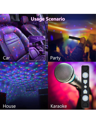 Luces LED Inalámbricas LECART para Coche Interior 2 Pcs