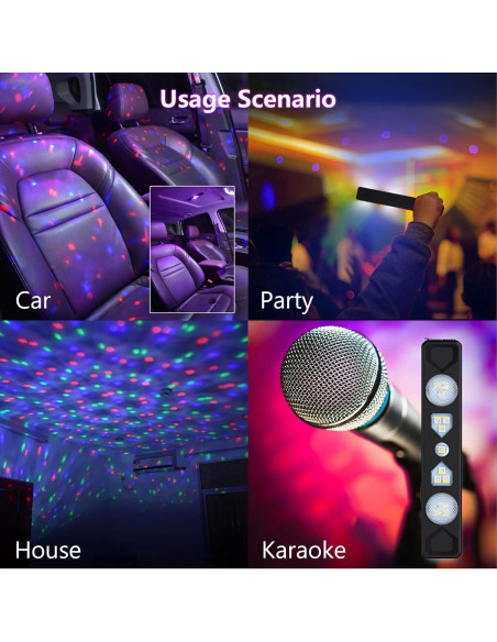 Luces LED Inalámbricas LECART para Coche Interior 2 Pcs