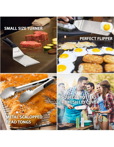 Juego de Espátulas de Acero Inoxidable Anmarko - 4 Piezas