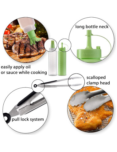 Juego de Espátulas de Acero Inoxidable Anmarko - 4 Piezas