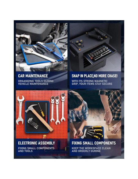 Alfombrilla Magnética para Herramientas HIPULX 32.1x24.4cm 18kg