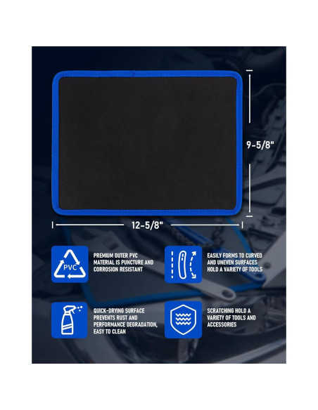 Alfombrilla Magnética para Herramientas HIPULX 32.1x24.4cm 18kg