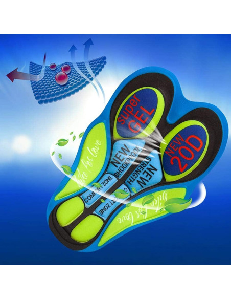 Conjunto de Ciclismo para Hombres Moxilyn con Almohadilla 20D