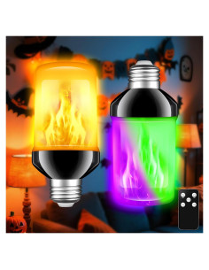 Bombillas de Luz de Llama LED Treela E26 2 Pcs Control Remoto