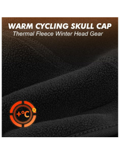 Gorro Térmico MELASA de Forro Polar para Ciclismo - Negro 2