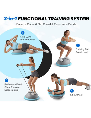 Entrenador de Bola de Equilibrio MERACH MR-2506WL 46cm Azul