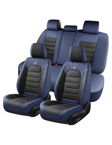 Fundas de Asiento de Coche FLORICH Juego Completo Universal Cuero