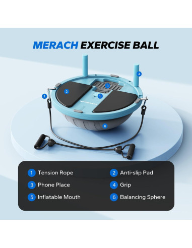 Entrenador de Bola de Equilibrio MERACH MR-2506WL 46cm Azul
