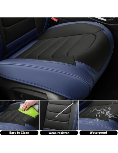 Fundas de Asiento de Coche FLORICH Juego Completo Universal Cuero