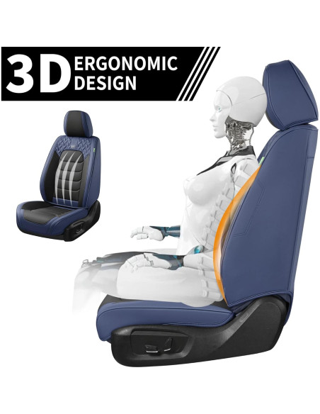 Fundas de Asiento de Coche FLORICH Juego Completo Universal Cuero