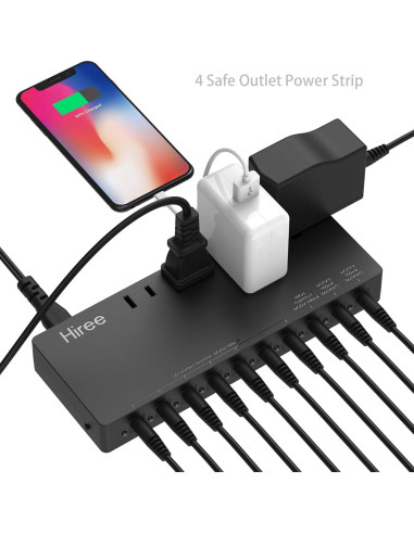 Fuente de Alimentación Hiree para Pedales de Guitarra 10 Salidas DC 9V/12V/18V