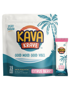 Mezcla de Bebida Kava Cítrica de Bayas Kava Krave - 15 Stick