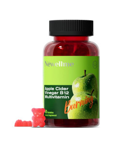 Gomitas Veganas de Vinagre de Sidra de Manzana NEWELLME 60 Unidades