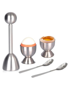 Juego de Cortador de Huevos Hocai 5 Piezas Acero Inoxidable