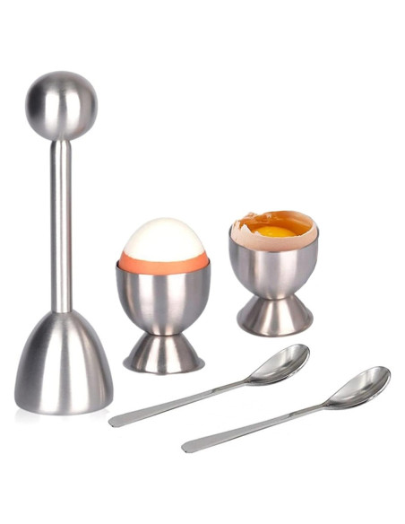 Juego de Cortador de Huevos Hocai 5 Piezas Acero Inoxidable