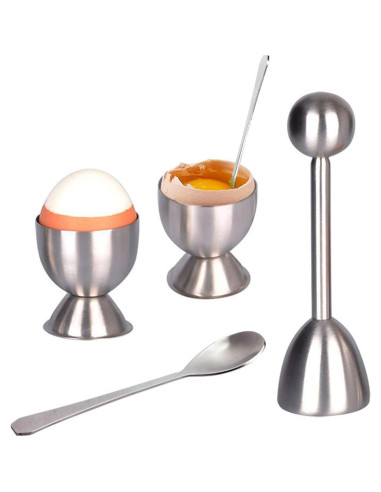 Juego de Cortador de Huevos Hocai 5 Piezas Acero Inoxidable