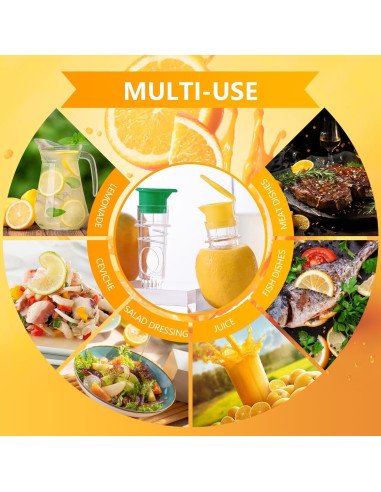 Prensa de Limón Manual Mfxalx 2 Piezas Amarillo y Verde