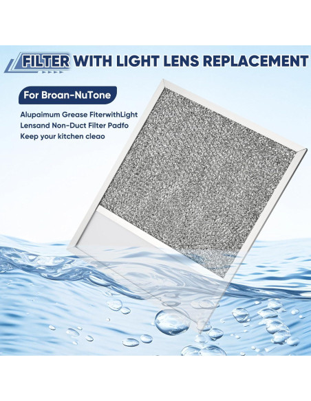 Filtro de grasa de aluminio KTWT para campana extractora 2 piezas 27.94x30.48 cm
