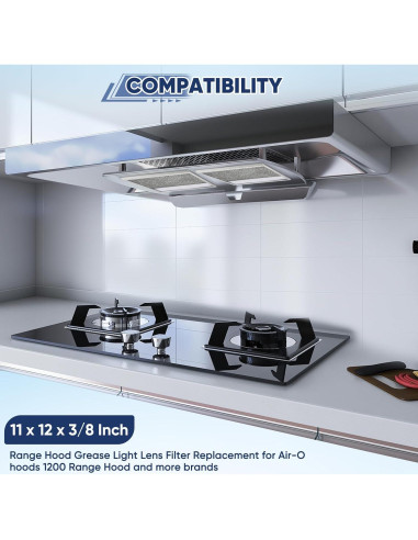 Filtro de grasa de aluminio KTWT para campana extractora 2 piezas 27.94x30.48 cm