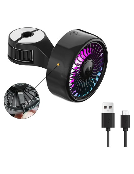 Ventilador de Asiento Portátil Kwak QTT290 USB 3 Velocidades LED