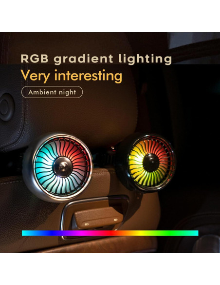 Ventilador de Asiento Portátil Kwak QTT290 USB 3 Velocidades LED