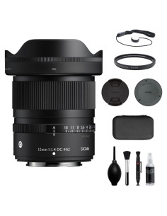 Lente Sigma 12mm f/1.4 DC para Fujifilm X + Filtro UV y Kit