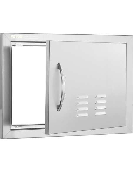 Puerta de Acceso BBQ VEVOR 50.8x35.6 cm Acero Inoxidable