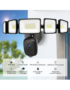 Cámara de Seguridad iMaihom Floodlight 2K QHD con Luz 5500LM 2