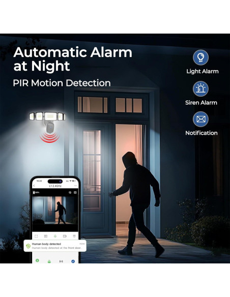 Cámara de Seguridad iMaihom Floodlight 2K QHD con Luz 5500LM