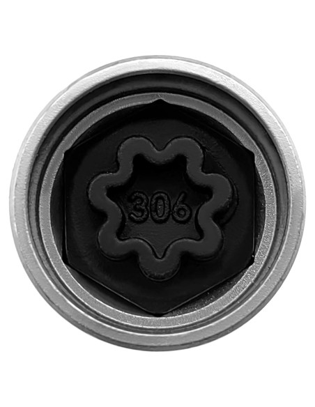 Llave de Vaso Antirrobo HXBER 306 para Tuercas de Bloqueo