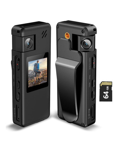 Cámara Corporal Hoestr A32 1080P con Lente Rotatable 180