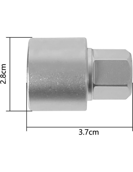 Llave de Vaso Antirrobo HXBER 306 para Tuercas de Bloqueo